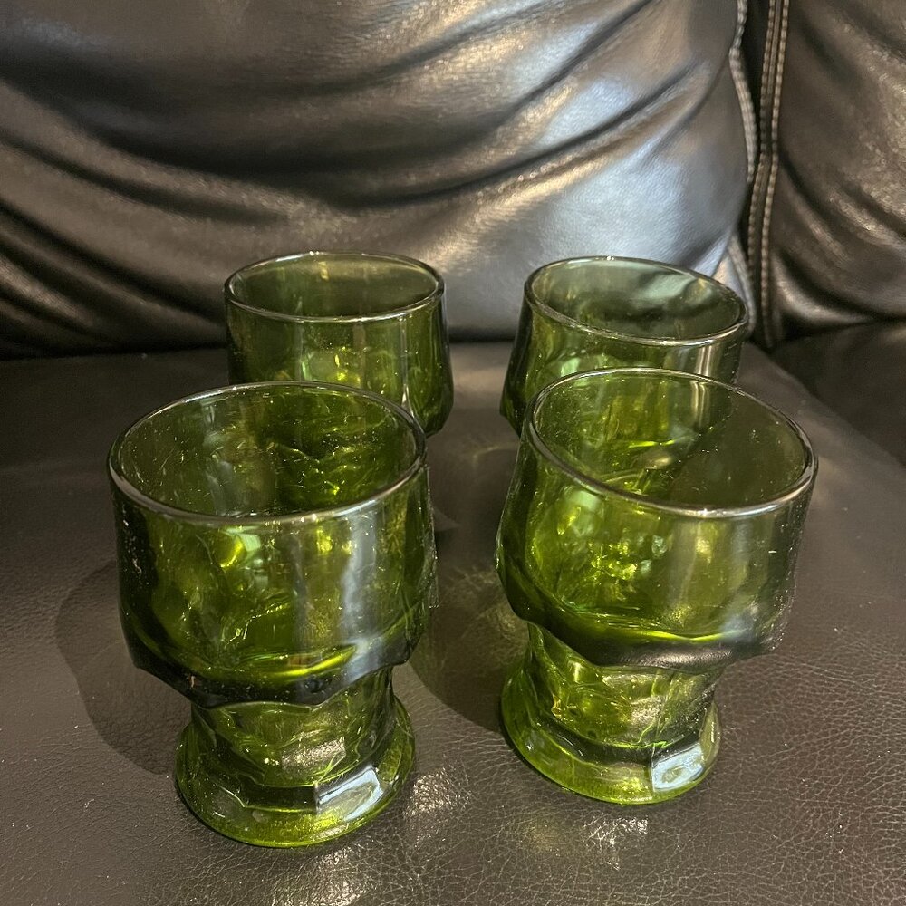 Vintage Viking Green tumbler glasses